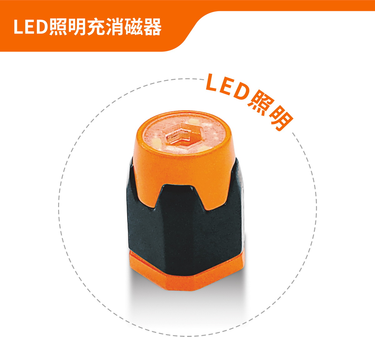 LED lighting demagnetizer